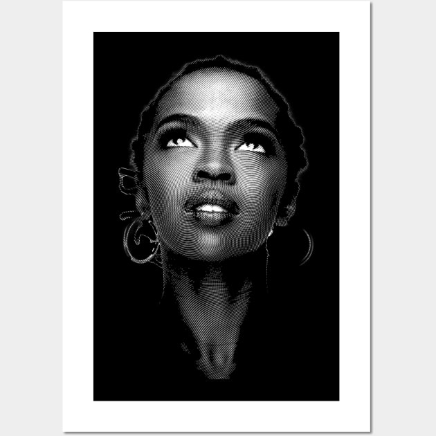 Lauryn Hill Engraving Wall Art by UyabHebak